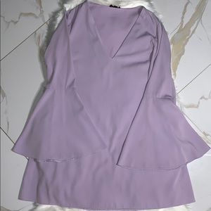 TOPSHOP LILAC LONG SLEEVE DRESS